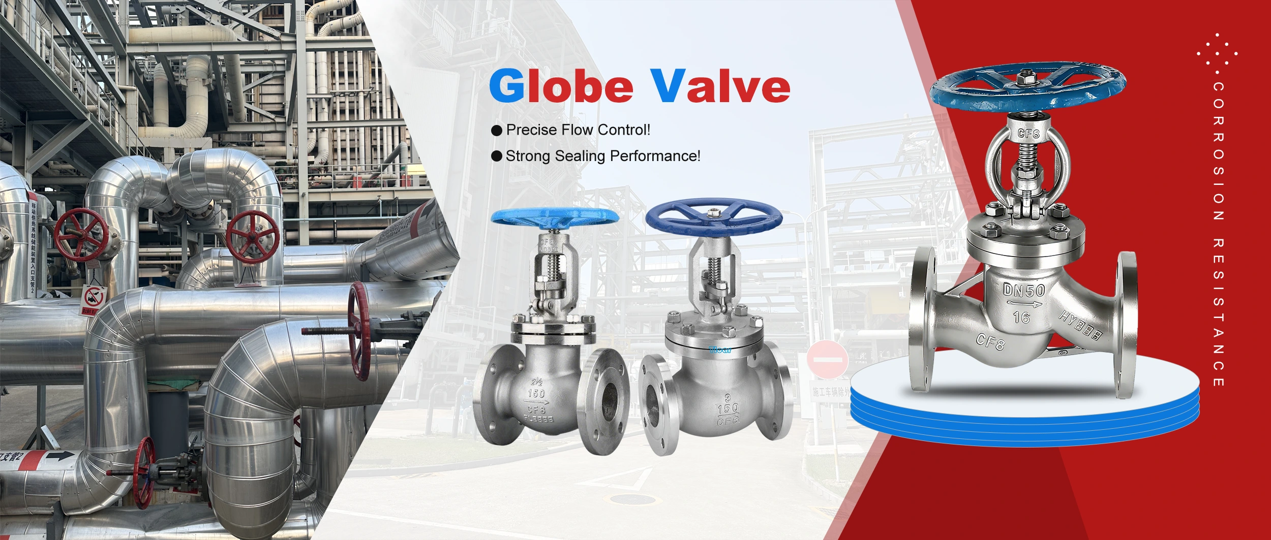 ໂຮງງານ Direct Globe Valve ໃນ Huadu